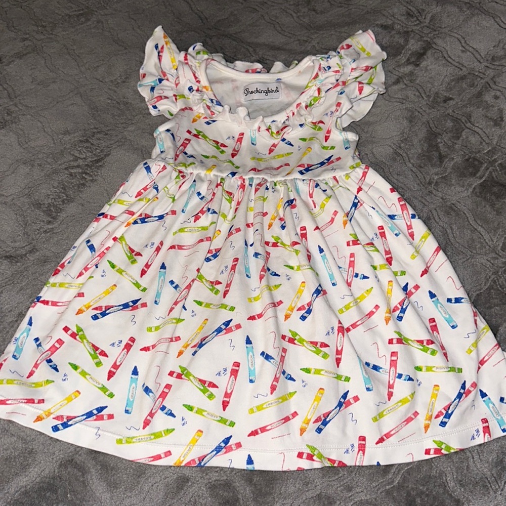 Smockingbird Crayon Back to School Dress